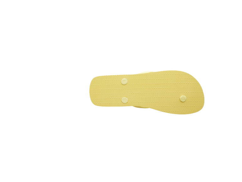 Infradito giallo con suola testurizzata.