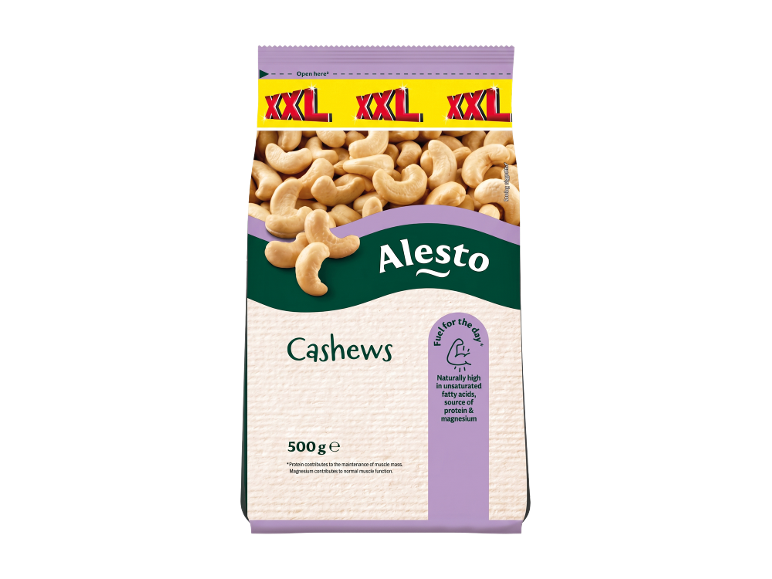 Confezione di anacardi XXL Alesto da 500 g.