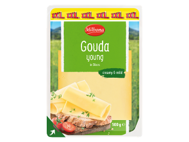 Gouda formaggio a fette XXL Milbona in offerta da Lidl