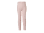 Leggings per neonati rosa chiaro con piccoli pois rosa scuro.