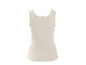 Canotta a costine beige da donna