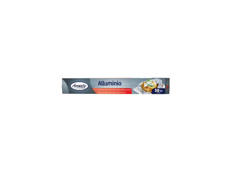 Rotolo di alluminio per cucinare, cuocere al forno, arrostire e congelare, 50 m x 30 cm.