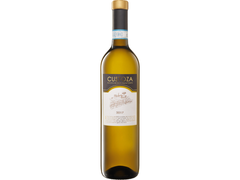 Bottiglia di vino bianco, Custoza Denominazione Di Origine Protetta, annata 2017