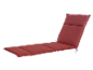 Cuscino rosso per chaise longue da esterno con lacci