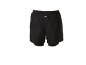 Pantaloncini sportivi neri con elastico in vita e logo riflettente.