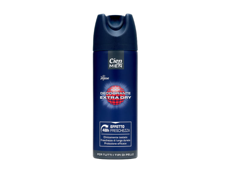 Deodorante spray uomo, effetto freschezza 48h, clinicamente testato, per tutti i tipi di pelle.