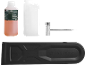 Kit motosega: 500ml di olio catena bio, bottiglia miscelatrice carburante, chiave e copribarra.