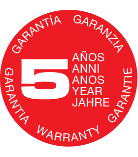 5 anni di garanzia