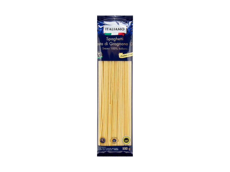 Confezione di spaghetti di Gragnano, pasta di grano 100% italiano, 500 g.