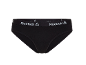 Slip nero con elastico in vita con testo bianco