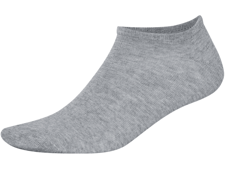 Calzino alla caviglia in tessuto grigio, adatto per sport o tempo libero.