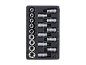 Set di bussole e inserti Torx in vassoio nero, con misure da 10 a 70 e da T20 a T70.