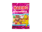Sacchetto di caramelle gommose alla frutta assortite con orsetto gommoso, testo 'favoritos original'.