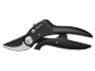 Forbici da giardinaggio nere con logo Es e testo 'by FISKARS'.