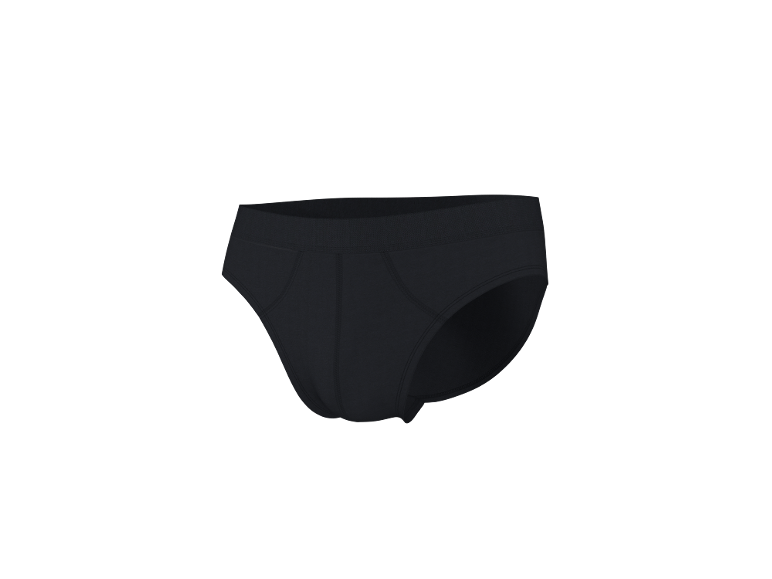 Slip da uomo in cotone nero.