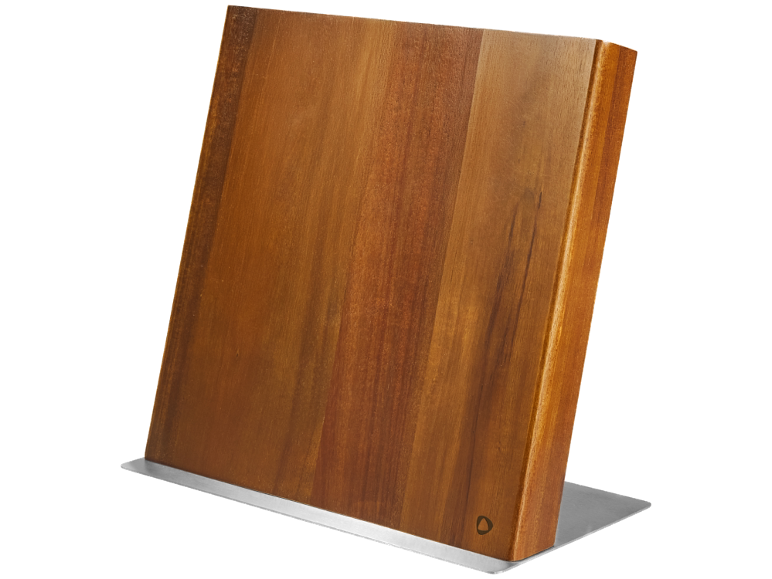 Ceppo portacoltelli in legno con base metallica