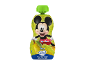 Omogeneizzato di frutta Topolino alla pera, 100% frutta, senza zuccheri aggiunti.