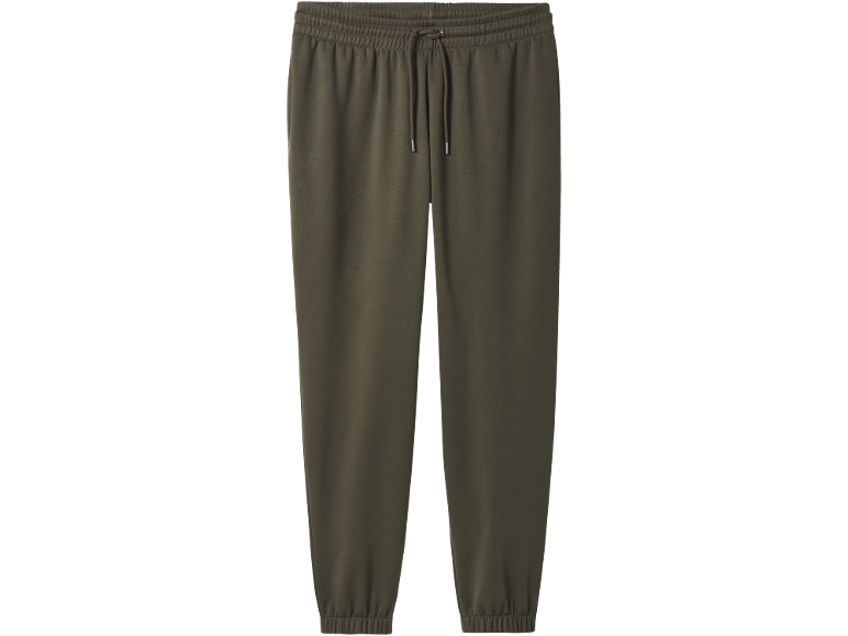 Pantaloni da jogging kaki da uomo con elastico in vita e coulisse.