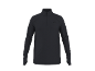 Maglia nera a maniche lunghe da uomo con cerniera sul collo.