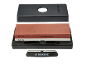 Pietra per affilare a doppia faccia con grana 400# e 800# in custodia nera.