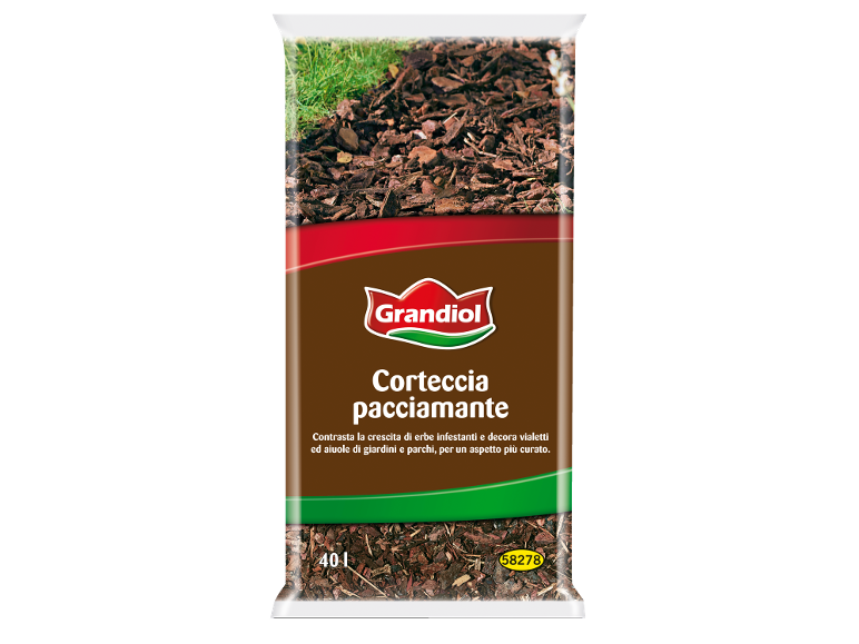 Sacco da 40L di corteccia pacciamante per il controllo delle erbe infestanti e la decorazione.