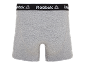 Boxer grigi con elastico in vita nero con testo bianco