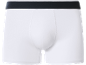 Boxer bianchi da uomo con elastico nero.