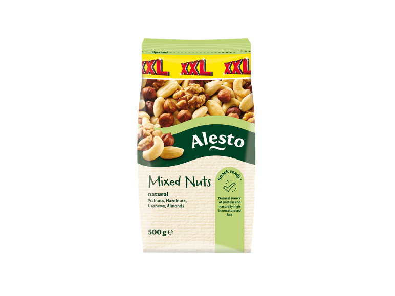 Confezione di frutta secca mista naturale, inclusi noci, nocciole, anacardi e mandorle, 500 g.