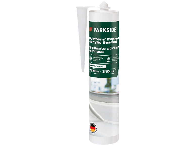 Sigillante acrilico bianco da 310 ml per interni ed esterni, ad asciugatura rapida.