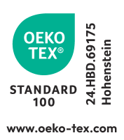 Sigillo STANDARD 100, numero 24.HBD.69175 Hohenstein, www.oeko-tex.com