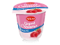 Yogurt cremoso rosa al lampone, con la scritta «Yogurt Cremoso Lampone».