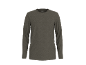 T-shirt da uomo a maniche lunghe color kaki su sfondo nero.