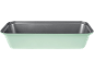 Stampo per pane verde chiaro con interno antiaderente grigio scuro.