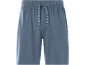 Pantaloncini da pigiama blu con coulisse con testo ripetuto e la parola 'NIGHTWEAR' sulla gamba.