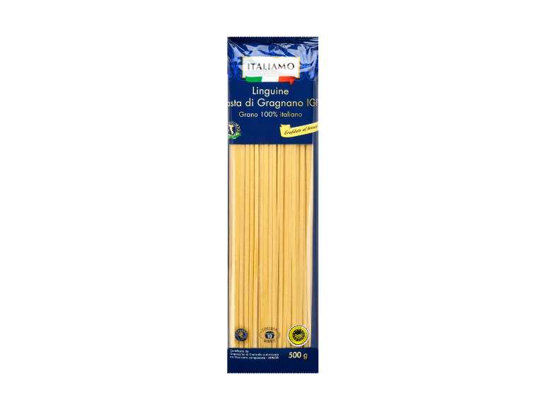 Confezione di linguine di Gragnano IGP, fatte con grano 100% italiano, 500 g.