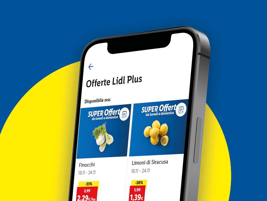 Offerte Lidl Plus con finocchi e limoni di Siracusa in evidenza, con sconti del 23% e 30%.