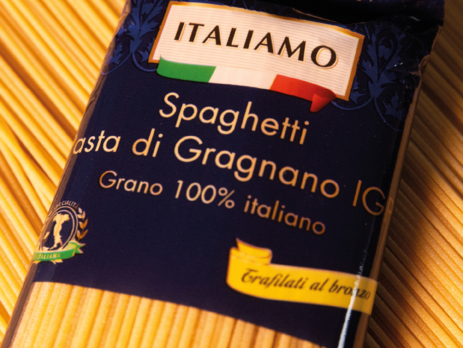 Confezione di spaghetti di Gragnano IGP, grano 100% italiano, trafilati al bronzo.