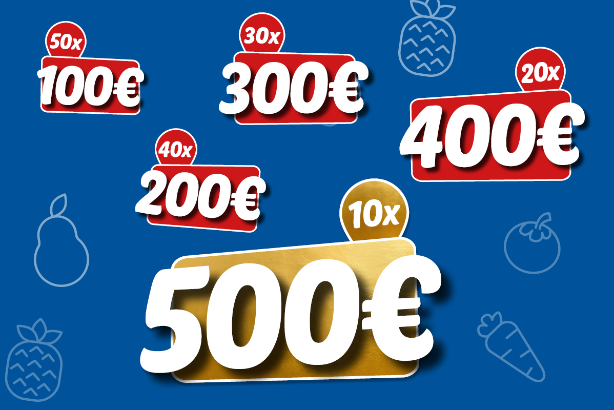 Offerte: 500€, 400€, 300€, 200€, 100€.
