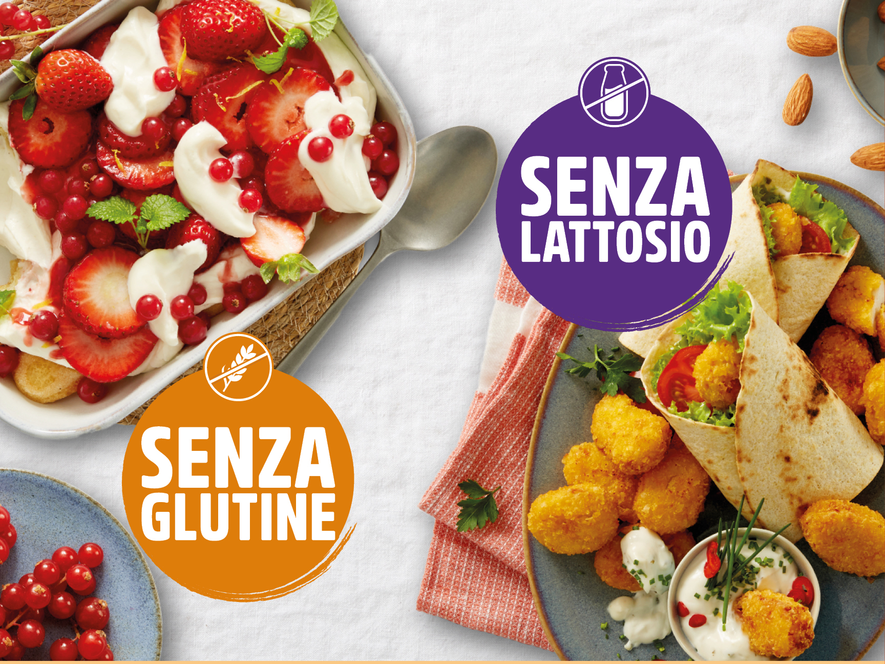 Senza glutine, senza lattosio