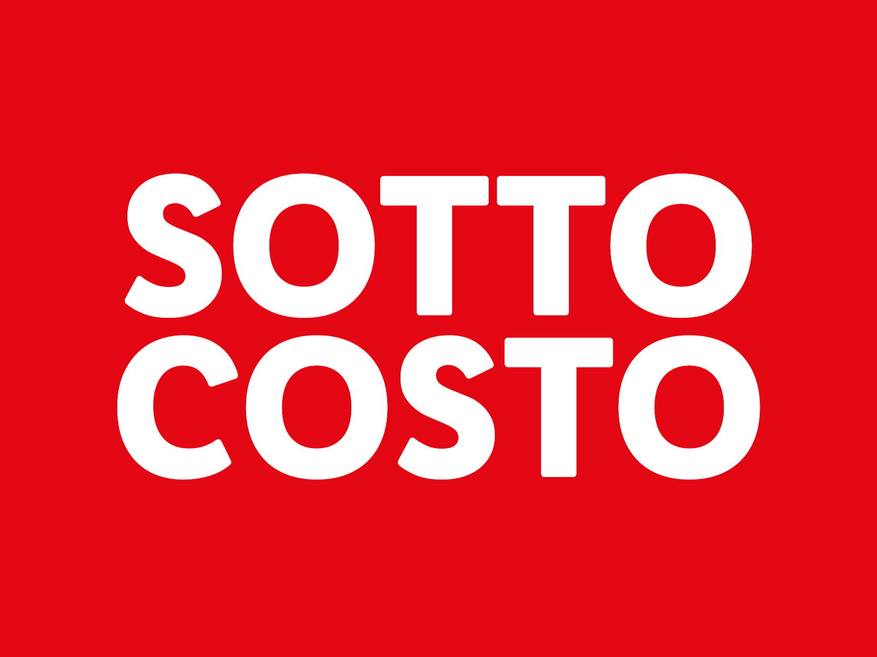Logo rosso con la scritta bianca 'SOTTO COSTO'.