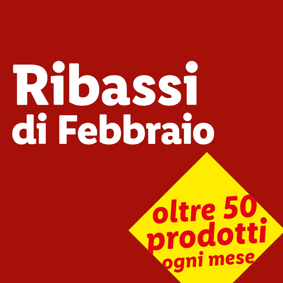 Sconti di febbraio con oltre 50 prodotti ogni mese.