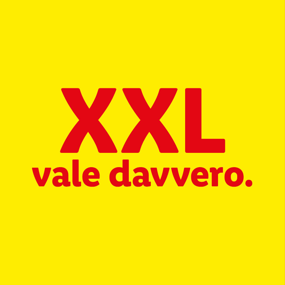 Logo XXL con testo rosso su sfondo giallo che dice 'vale davvero'.