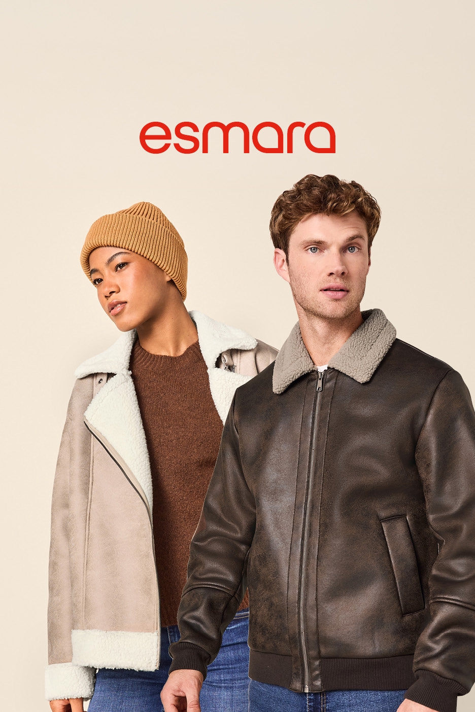 Esmara abbigliamento invernale da uomo e donna con giacche foderate in pelliccia sintetica.