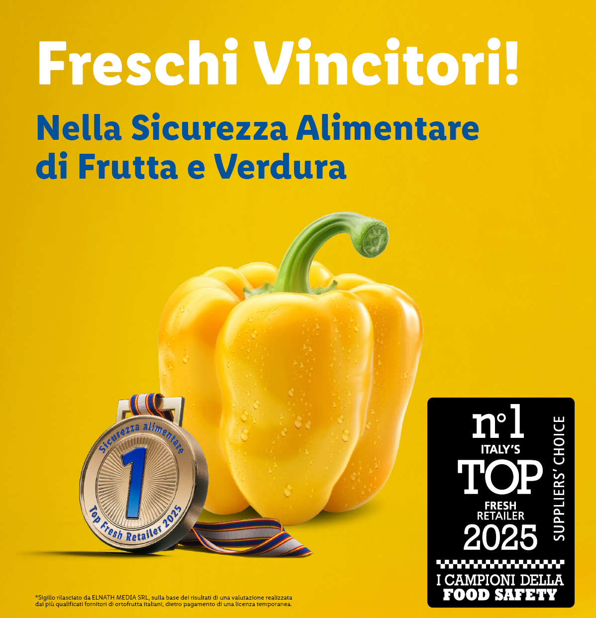 Peperoni e premio sicurezza alimentare.