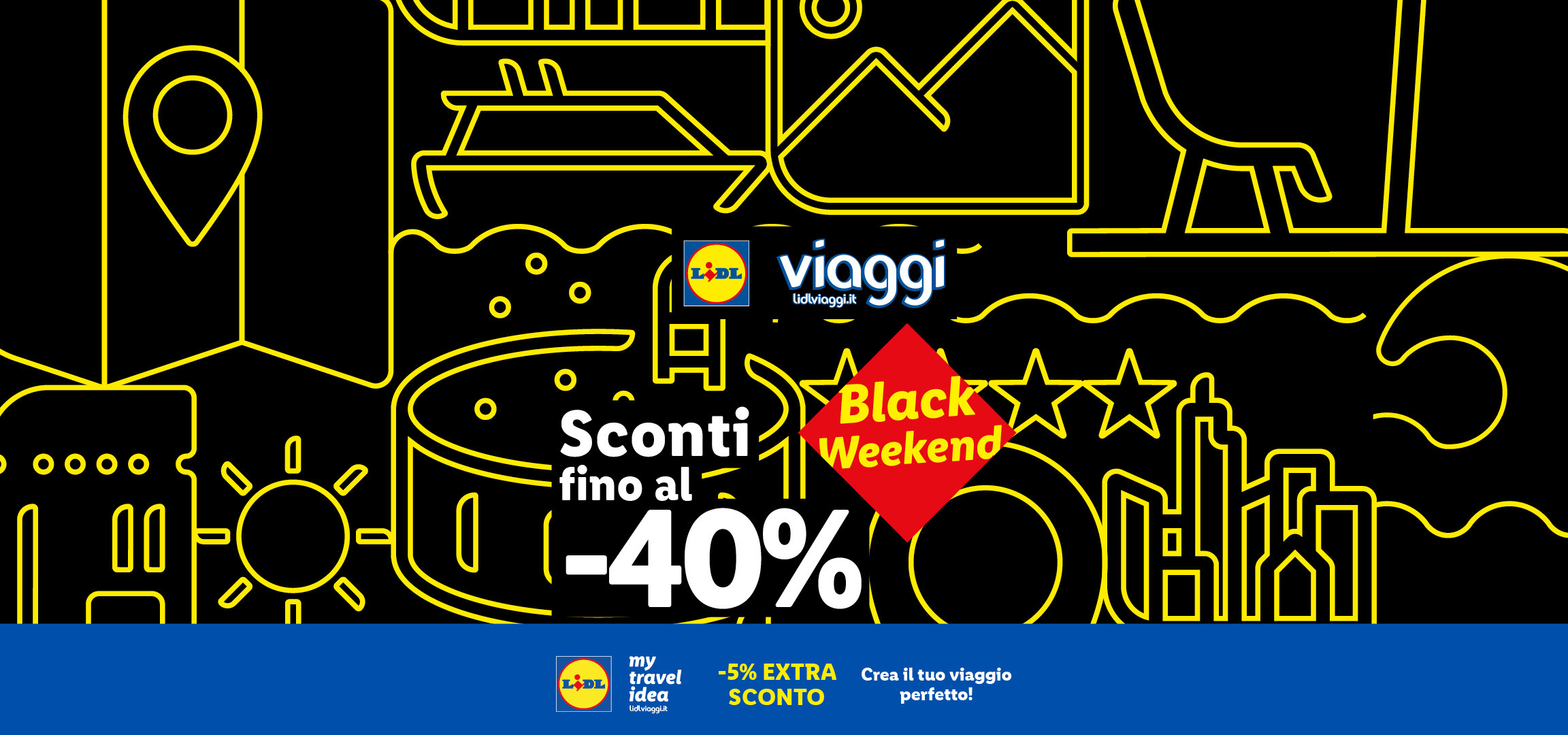 Lidl Viaggi: Sconti fino al -40% e -5% extra per il Black Weekend, crea il tuo viaggio perfetto!