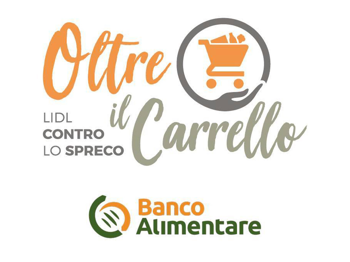 Logo dell'iniziativa contro lo spreco alimentare con la scritta Oltre il Carrello.