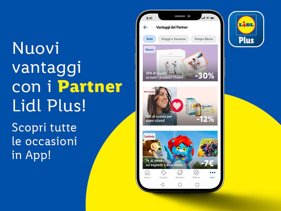 Nuovi vantaggi con i Partner Lidl Plus! Scopri tutte le occasioni in App!