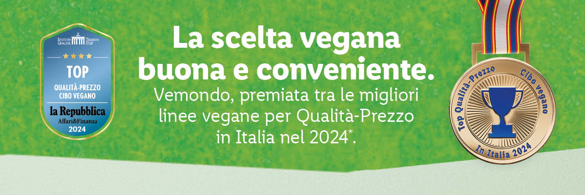 Vemondo, premiata per la sua linea vegana qualità-prezzo in Italia nel 2024.